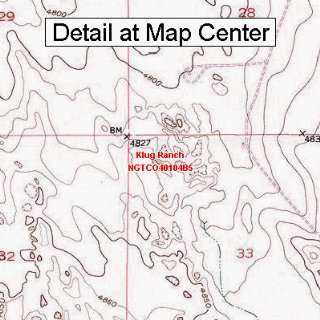  USGS Topographic Quadrangle Map   Klug Ranch, Colorado 