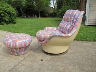 rare Mid Century fiberglass egg chair Milo Baughman Kartell Panton era 