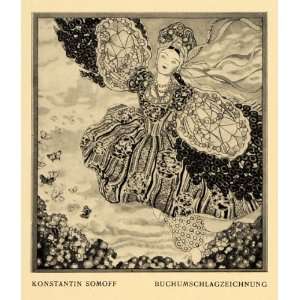  1913 Print Book Cover Art Nouveau Konstantin Somoff 