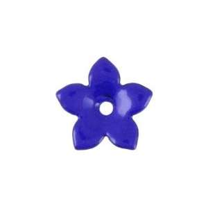  12mm C Koop Beads Ultramarine Blue Enameled Small 5 Petal 