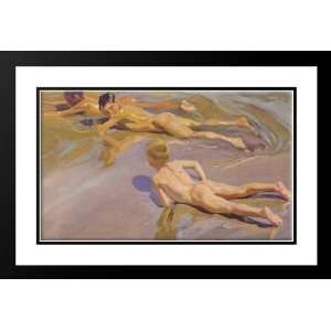 Sorolla y Bastida, Joaquin 24x17 Framed and Double Matted Children on 