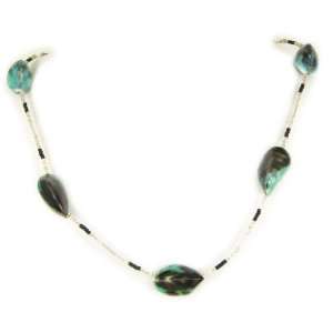   Macan Shell Necklace (Green / Black ) by Dragonheart   64cm Jewelry
