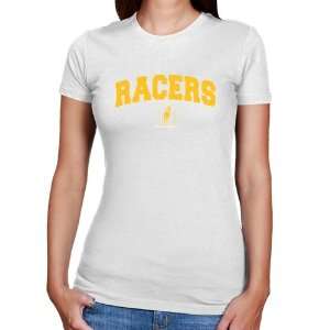 NCAA Murray State Racers Ladies White Logo Arch Slim Fit T shirt 