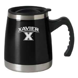 Xavier University   16 ounce Squat Travel Mug Tumbler   Black