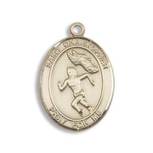  14kt Gold St. Christopher/Track&Field Medal Jewelry