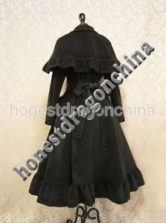 Autumn Winter Gothic Lolita Wool Cape Coat B2 Custom  