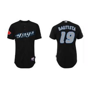 Kids Toronto Blue Jays #19 Bautista Black 2011 MLB Authentic Kid 