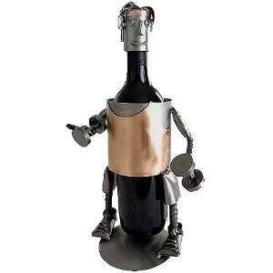  Weight Lifter H&K Steel Wine Bottle Caddy or Display 6099 