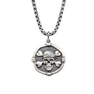  Mens Guy Harvey Pirate Skull and Crossbones Necklace 