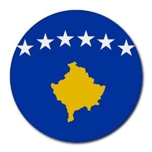  Kosovo Flag Round Mouse Pad