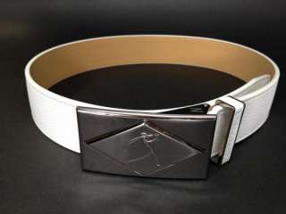 White Leather Golf Belt   Edwin Watts Golf $55.99   NEW with Tags 