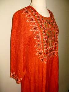 vtg hippie festival maxi Ethnic Indian SALWAR Embroidered long Dress 
