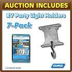Party Patio LIGHT HOLDERS Awning Hangers   7 pk w/Hooks