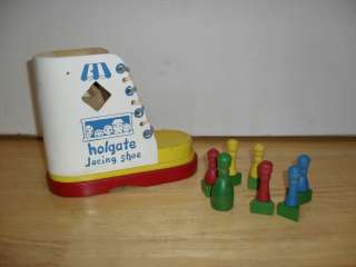 Vintage Wooden Holgate Lacing Shoe with Toy with Figures  