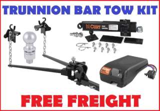 TRUNNION BAR WEIGHT DISTRIBUTION TOW RV HITCH +SWAY KIT  