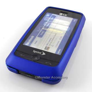 BLUE Hard Rubberized Case Skin LG Rumor Touch Accessory  