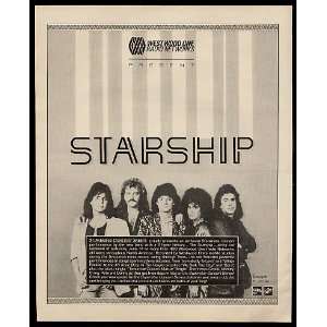  1986 Starship Westwood One Print Ad (Music Memorabilia 
