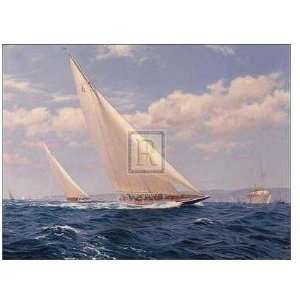   Endeavour And Velsheda Racing In Torbay Poster Print