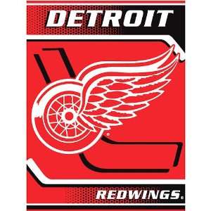  Detroit Red Wings NHL Royal Plush Raschel Blanket (800 