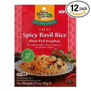 Asian Home Gourmet Thai Spicy Basil Rice (Khao Pad Kraphao) Mix, 1.75 