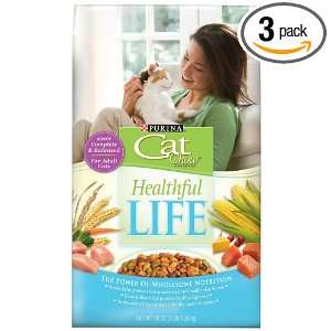 Purina Cat Chow Healthful Life, 3 Pound Bags (Pack of 3)  