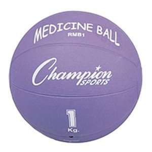   Champion Sports Rubber Medicine Balls PURPLE 2.20 LBS. Sports