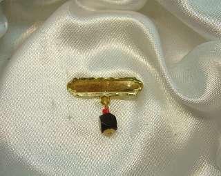 New 14k Gold Baby Name Pin w/Azabache Bead Free Ship  
