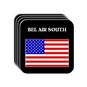 US Flag   Bel Air South, Maryland (MD) Set of 4 Mini Mousepad Coasters