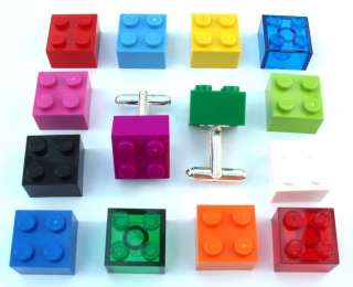 SALE Lego Brick Cufflinks Silver Plated 6 MTH GUARANTEE  