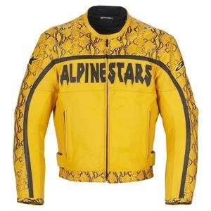  Alpinestars Boa Leather Jacket   2X Large/Yellow 