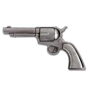  Pistol Revolver Pewter Belt Buckle