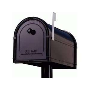  Architectural Mailboxes Bellevue Black with Platinum Flag 