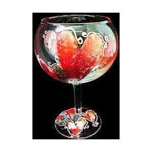 Bellissimo GG 1001 STEM Hand Painted Hearts of Fire Design Grande 17.5 