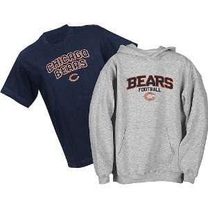 Chicago Bears NFL Youth Belly Banded Hooded Sweatshirt and T Shirt 