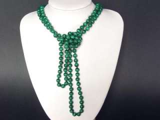 Necklace Malachite 60 8mm Round Beads 14K Many Styles  