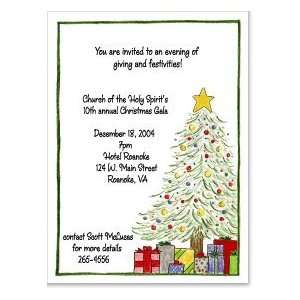  Christmas Tree Scene Party Invitation
