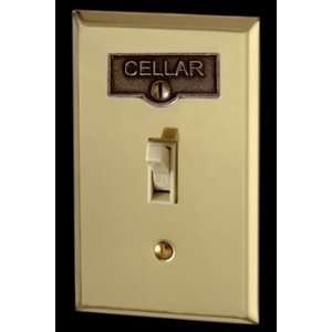  Cellar, Switchplates Antique Solid Brass, Rectangular, ID 