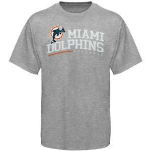  Reebok Miami Dolphins Arched Horizon T Shirt   Ash (Small 