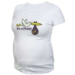   Carolina Pirates Ladies White Maternity T shirt