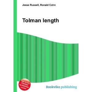  Tolman length Ronald Cohn Jesse Russell Books