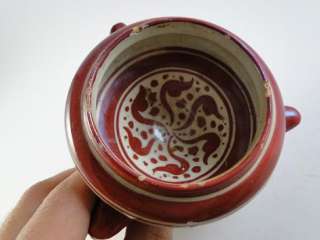   French Faience Art Pottery Urn Bowl Dog Mini Planter Balon  
