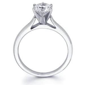  14K Round Diamond Solitaire Engagement Ring (0.50 ct 