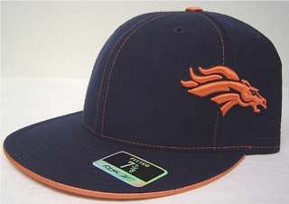 NFL Logo is embroidered on the back of cap in orange and navy.