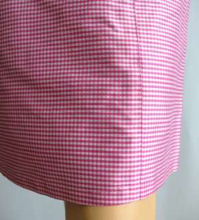 Tocca NEW Purple Gingham Silk Skirt Size Sz 6 NWT  