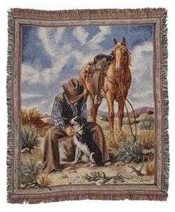 Good Company horse cowboy Western theme throw/tapestry decor  