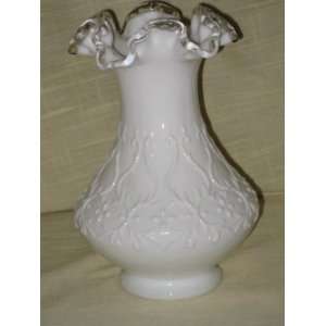  Vintage Fenton Art Glass Milk Glass Spanish Lace Silver 