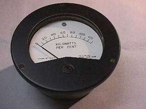Vintage Dixson 0 120KW Per Cent Round Panel Meter  