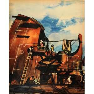  1943 Print Ship Liberty Panama City Florida Shipyard 