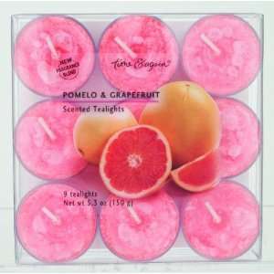  Highly Scented Tealight Candles   9 Pack  Pomelo 