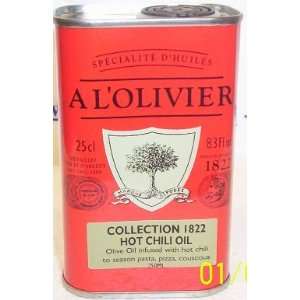 Olivier Hot Chili Oil Tin 8.3oz  Grocery & Gourmet 